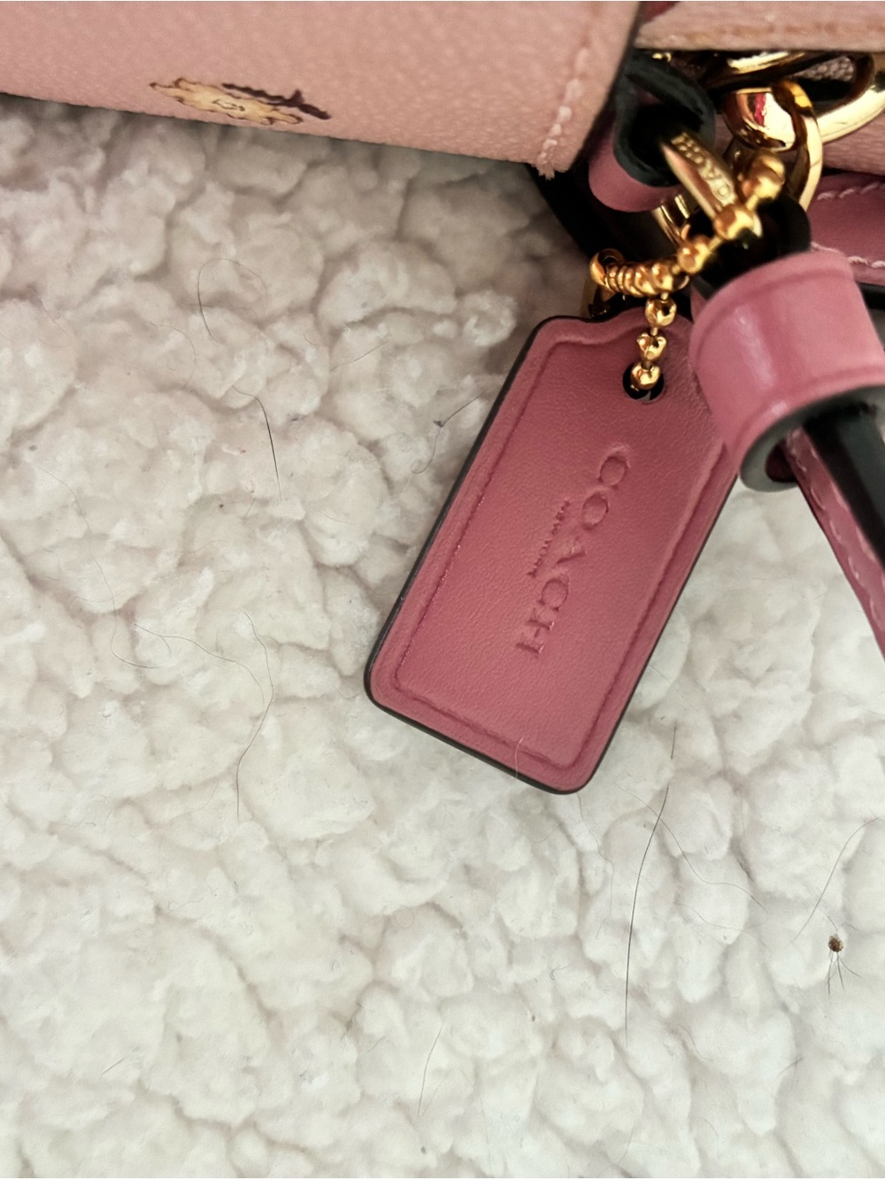 Coach Pink Butterfly-Print Crossbody Bag with Gold Hardware - Picture 2 of 12